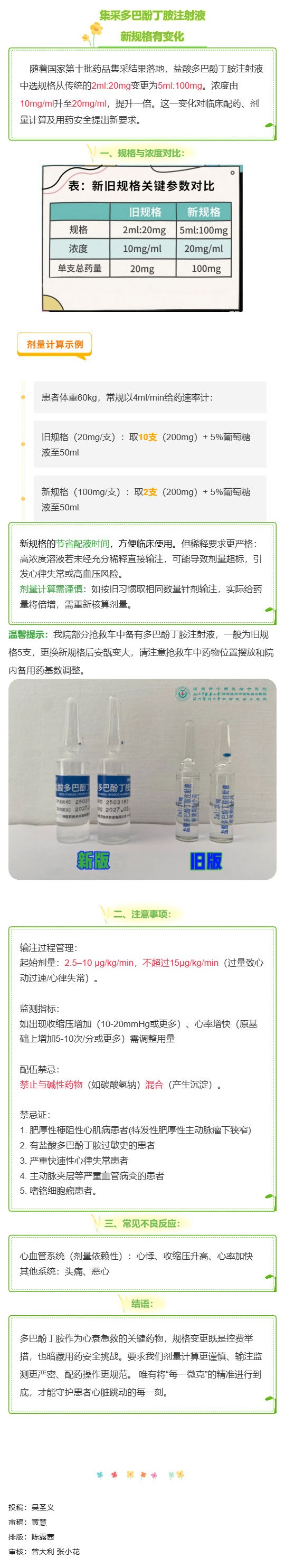 多巴酚丁胺注射液集采药品新规格：浓度翻倍，安全用药必读_壹伴长图1.jpg